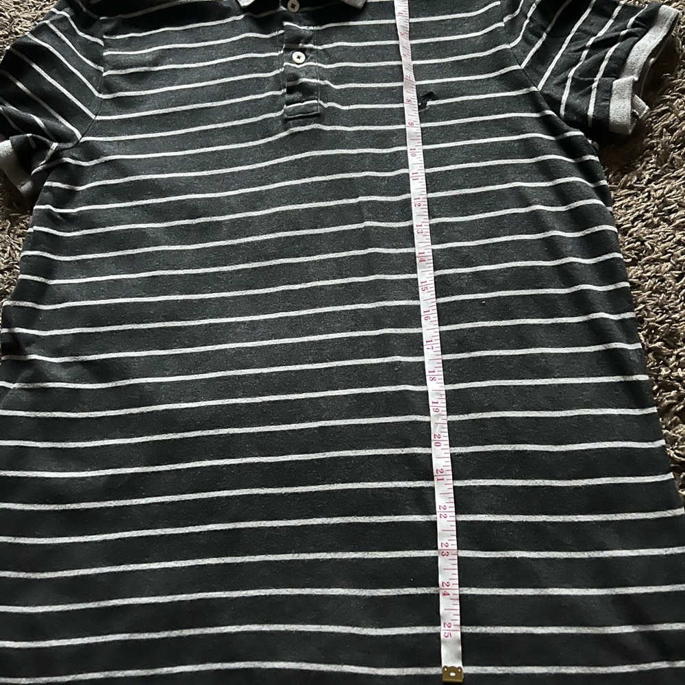 American Eagle Outfitters Mens Classic Fit Polo Shirt Size M Gray Short Sleeve - Picture 6 of 6